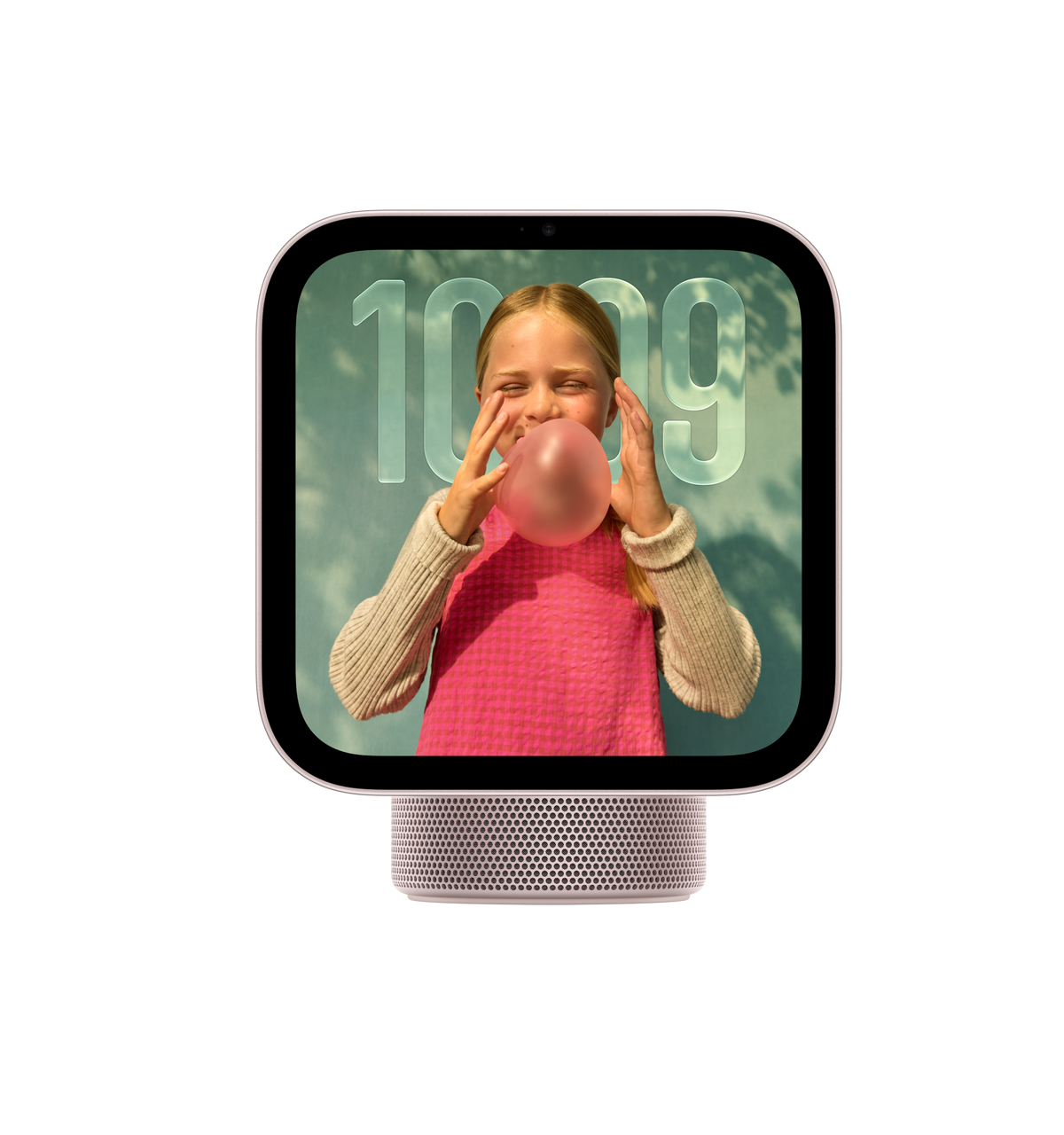 Apple HomeView in Rose Pink with built-in speaker base